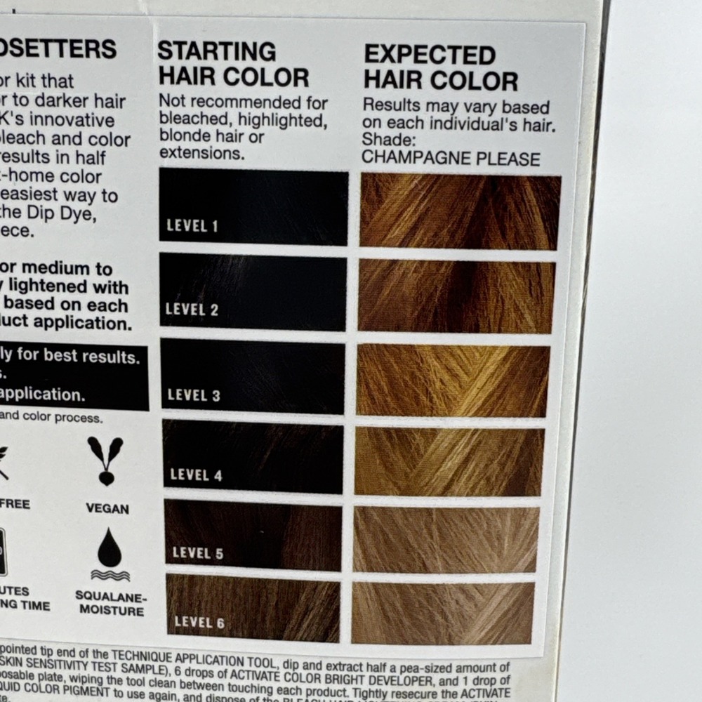 IGK Color Bright Champagne Please Bleach & Color Kit,Warm Blonde, 1 Application - Picture 7 of 11